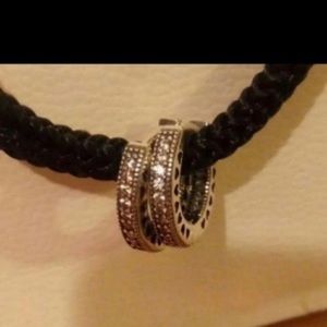 NWT Pandora Hearts of Pandora Pave Hoops